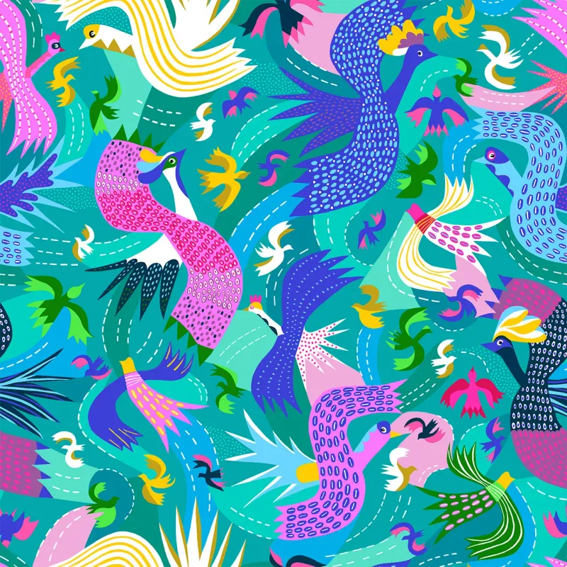 Dashwood Studios Paradise Heights 2550 Firework Birds Aqua