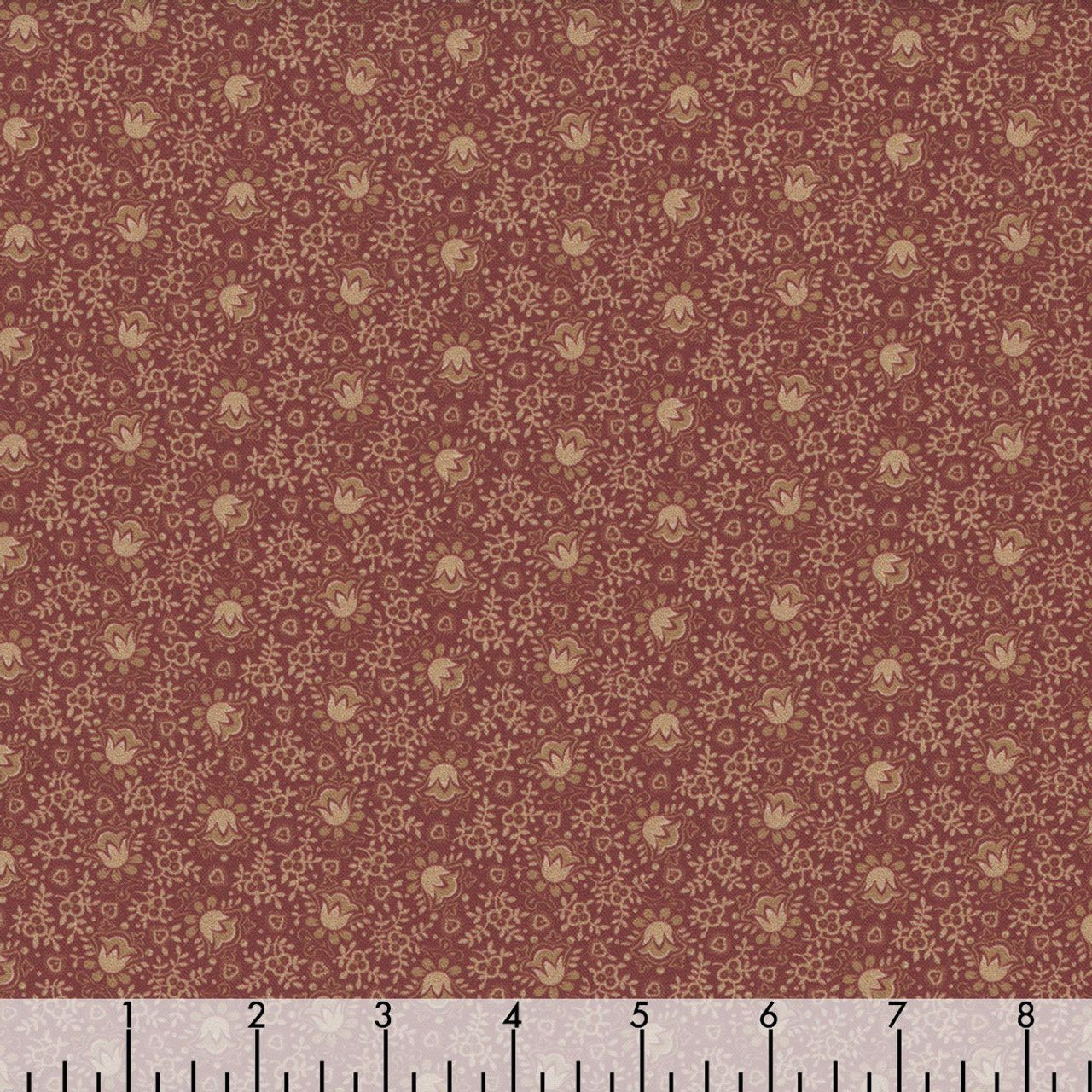 Marcus Fabrics Evelyn's Hope Chest R101080D Red
