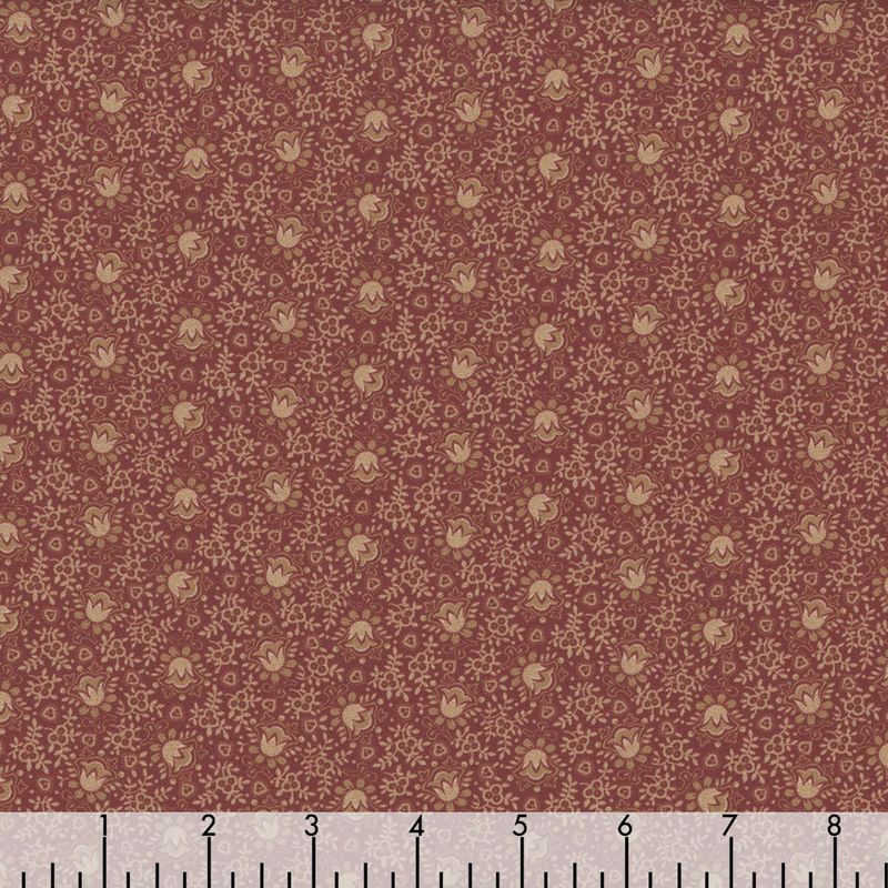 Marcus Fabrics Evelyn's Hope Chest R101080D Red