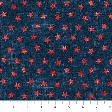Northcott American Heartland Navy/red 28737-49