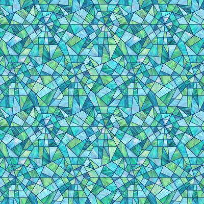 Northcott Risen Turquoise Multi Stained Glass DP 28661-64