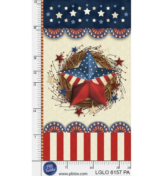 P&amp;B Love &amp;Glory Americana Wreath Panel LGL06157PA