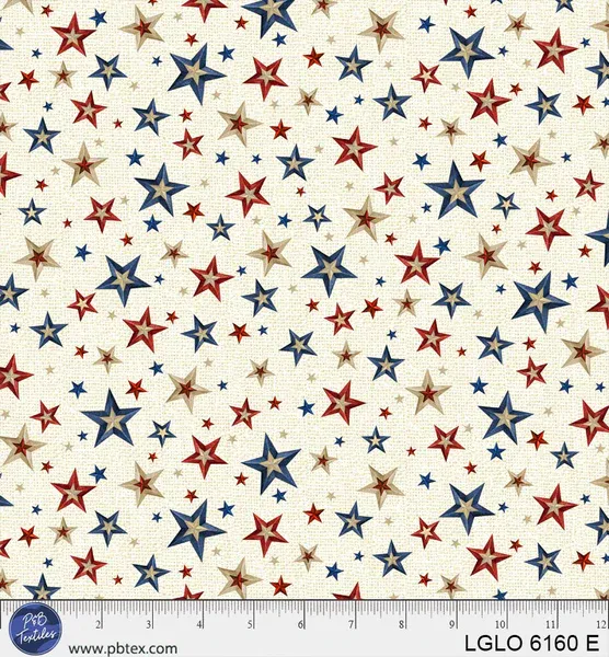 P&amp;B Love &amp;Glory Burlap Star Toss 06160 E Cream With Stars