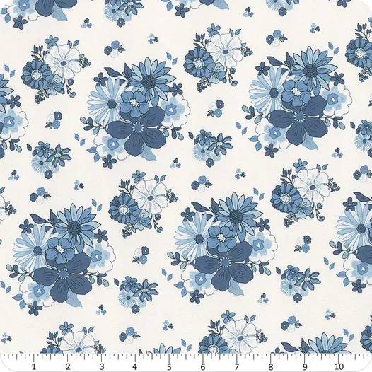 Riley Blake Blue Blooms And Threads  C17120