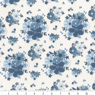 Riley Blake Blue Blooms And Threads  C17120