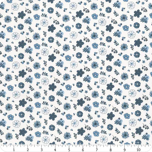 Riley Blake Blue Blooms And Threads C17122