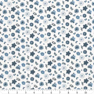 Riley Blake Blue Blooms And Threads C17122