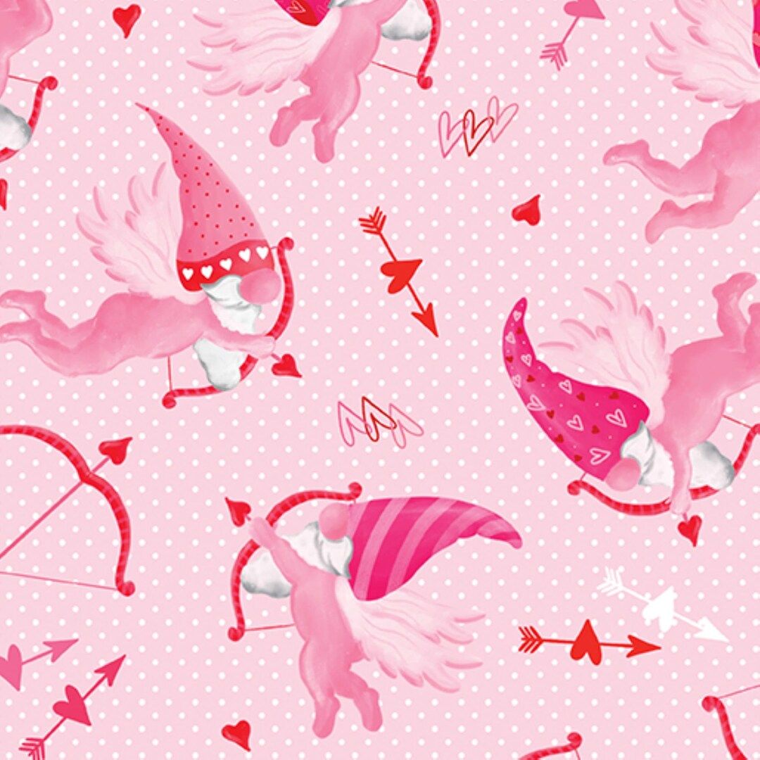 Benartex Cupid Gnomes White 14089-09