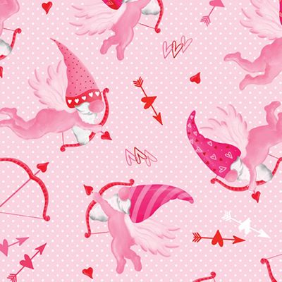 Benartex Cupid Gnomes White 14089-09