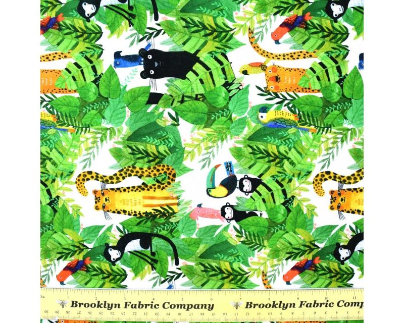 Benartex Safari Fun White/multi 16008-09