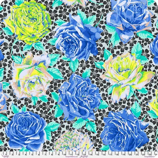 Kaffe Fassett Rose Bloom PWPJ077-Blue