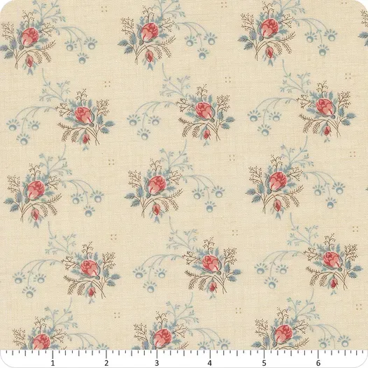 Moda Fleur De Paris Cream/pink Flower 13994-11