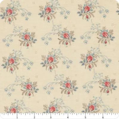 Moda Fleur De Paris Cream/pink Flower 13994-11
