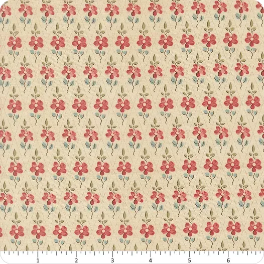 Moda Fleur De Paris Cream/little Red Flowers 13997-11
