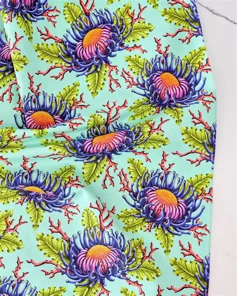 Tula Pink Friends &amp; Anemones PWTP265 Seafoam