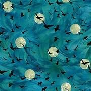 Northcott Ravens Call Teal Flying Ravens 28948-66