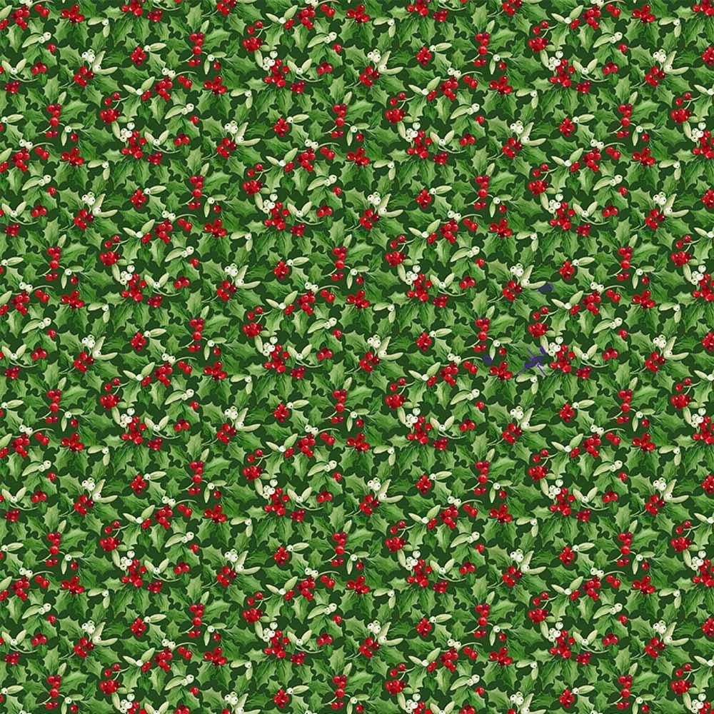 Northcott Barnyard Christmas Holly 28805-78