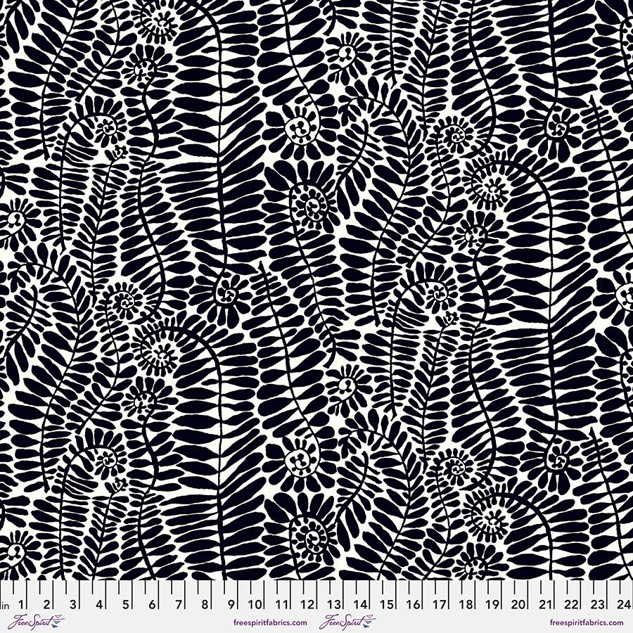 Free Spirit Kaffe Fassett Fronds Black Pwbm085 Black