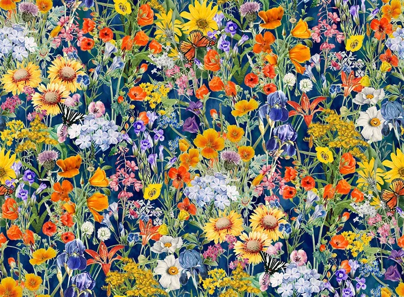 In The Beginning Shop And Hop Navy Floral