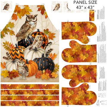 Northcott Night Owl Beige Apron Panel
