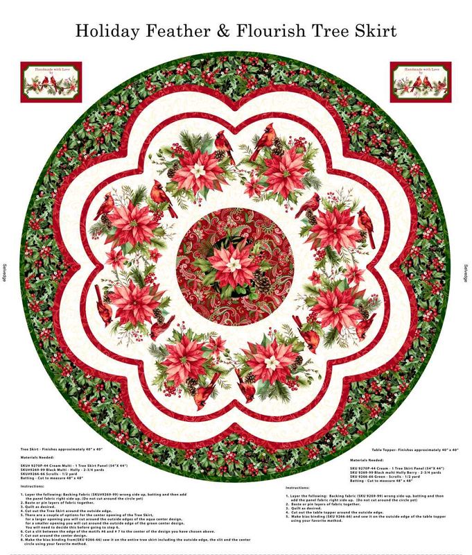 Studio E Holiday Feather And Flourish Panel #9270 44