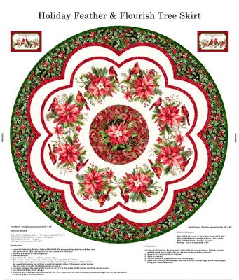 Studio E Holiday Feather And Flourish Panel #9270 44