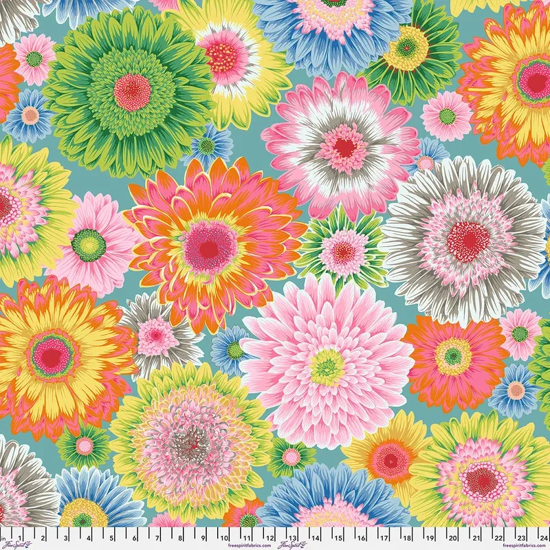 Kaffe Fassett Gerbera Daisys PWPJ139-pastel