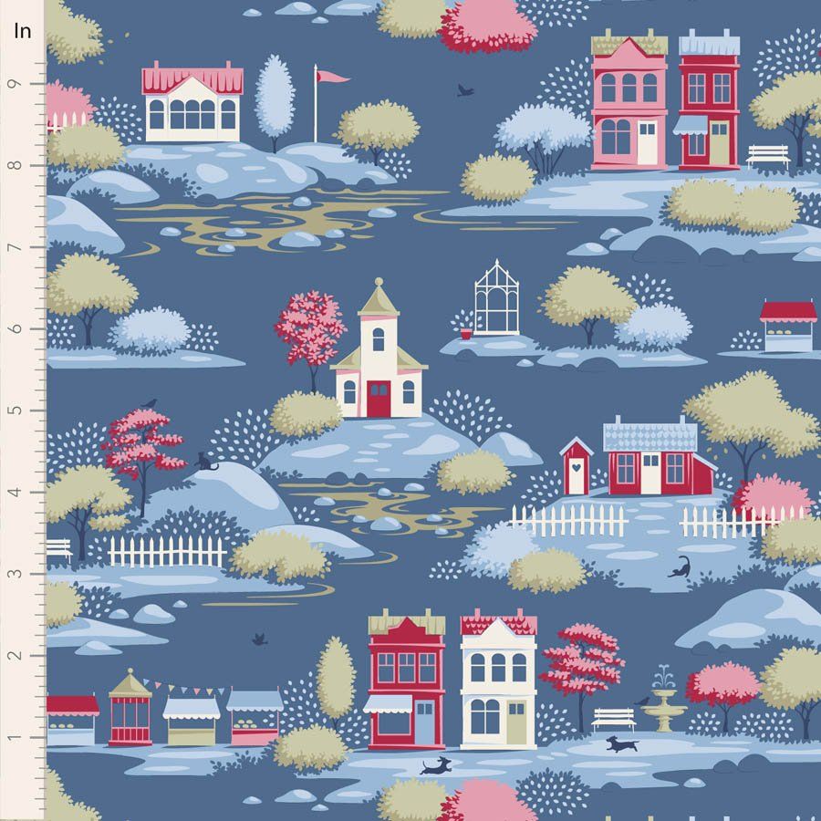Tilda Village Life 110187 Blue