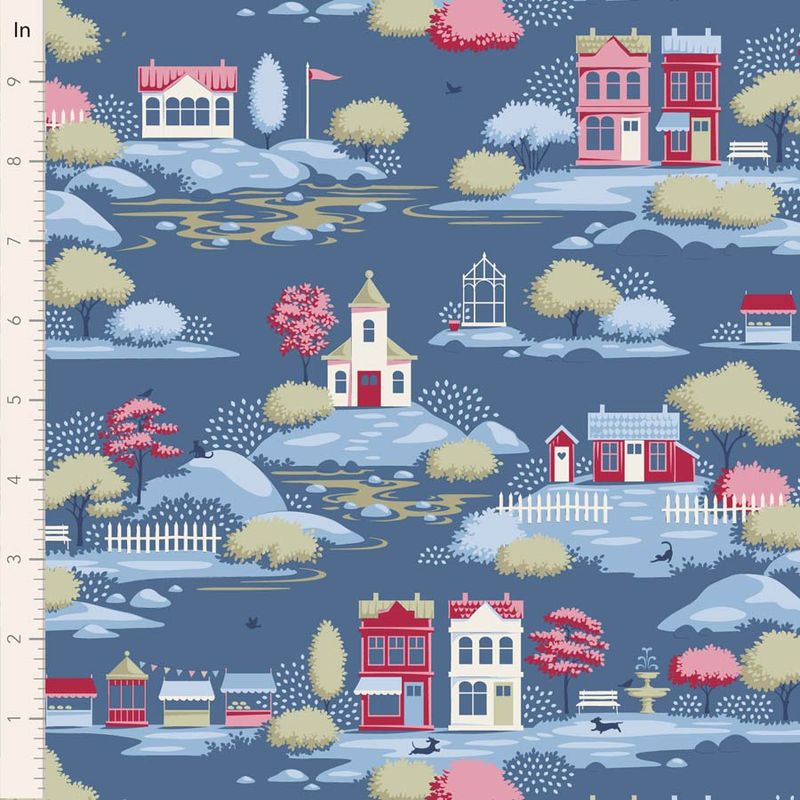 Tilda Village Life 110187 Blue