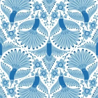 Dashwood Studio Sapphire Skies- Hummingbirds On White  #2482