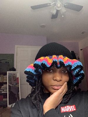 Multi color Ruffle Hat