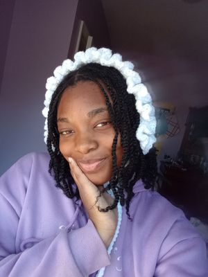 My melody granny square headband/ ear warmer