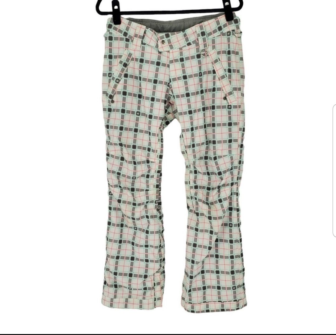 Betty Rides white checkered Womens Small Snowboard pants