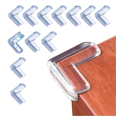 Transparent L-Shape Corner Guard Pack of 12