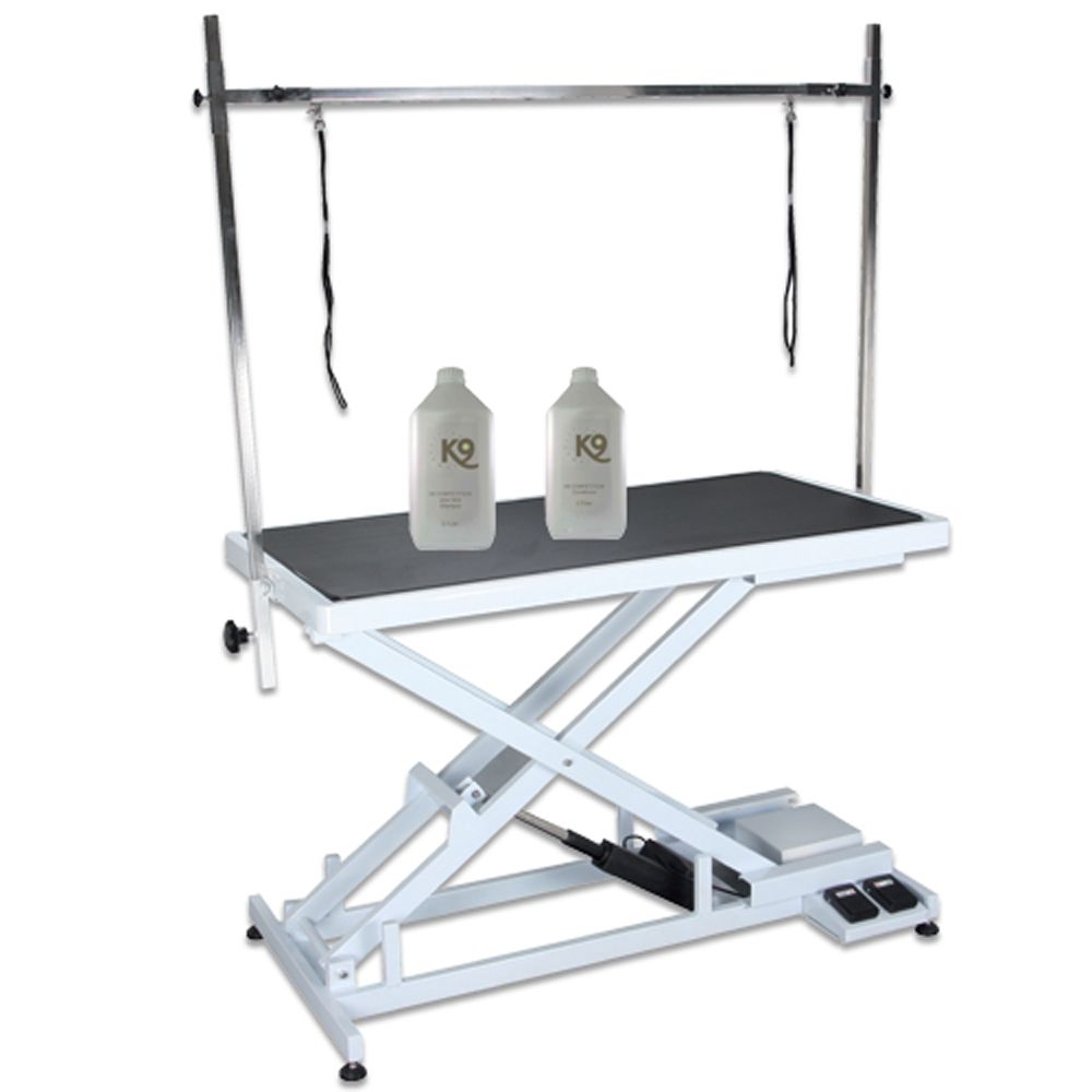 Bundle - Electric grooming table 125 x 65 cm + K9 shampoo 2.7 l + K9 conditioner 2.7 l