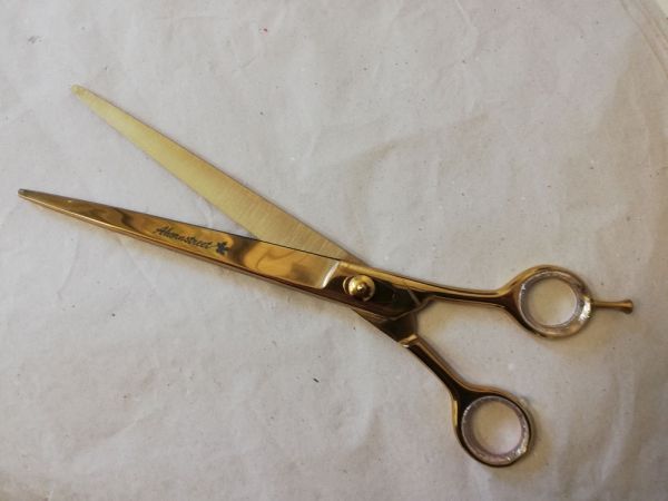 Ahornstreet Groomer Scissors 24 cm – Stainless &amp; Straight – Color: Gold