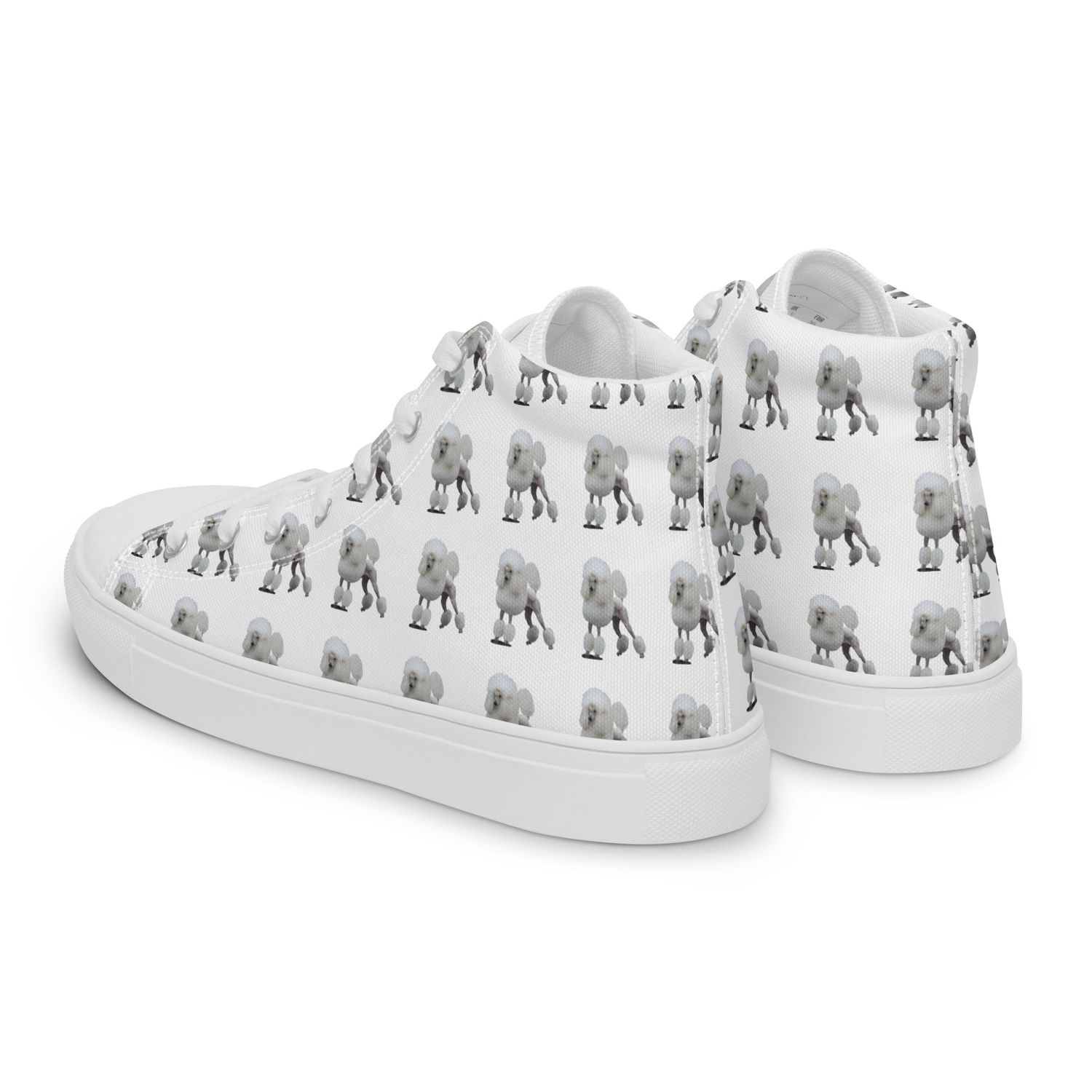 High-Top Leinenschuhe für Damen Standard Poodle