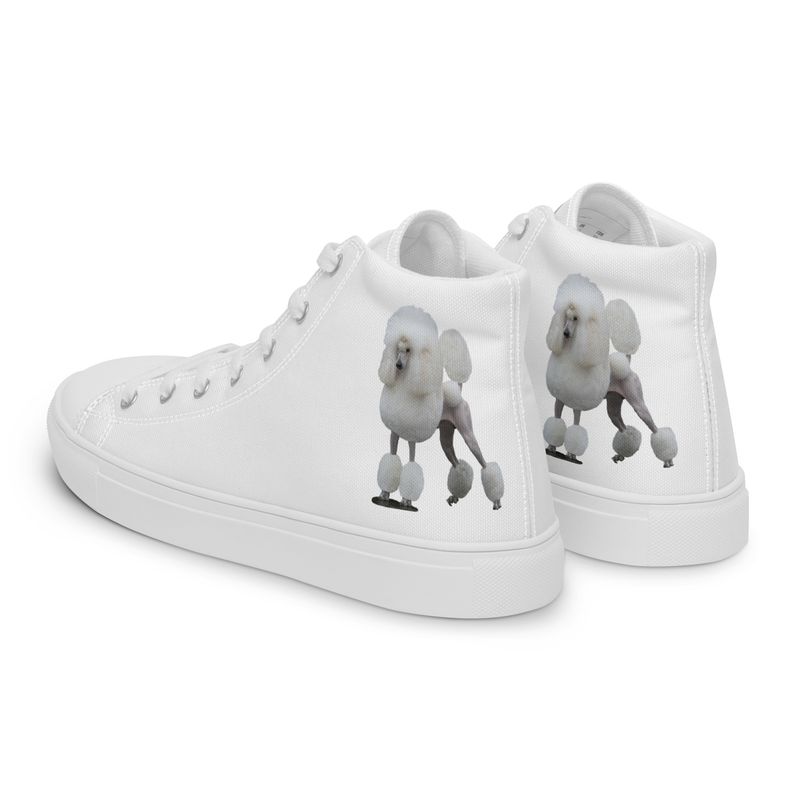 High-Top Leinenschuhe für Damen Pudel Design