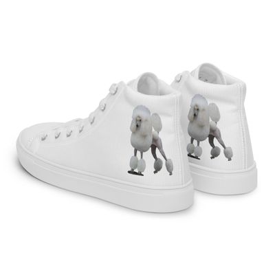 High-Top Leinenschuhe für Damen Pudel Design