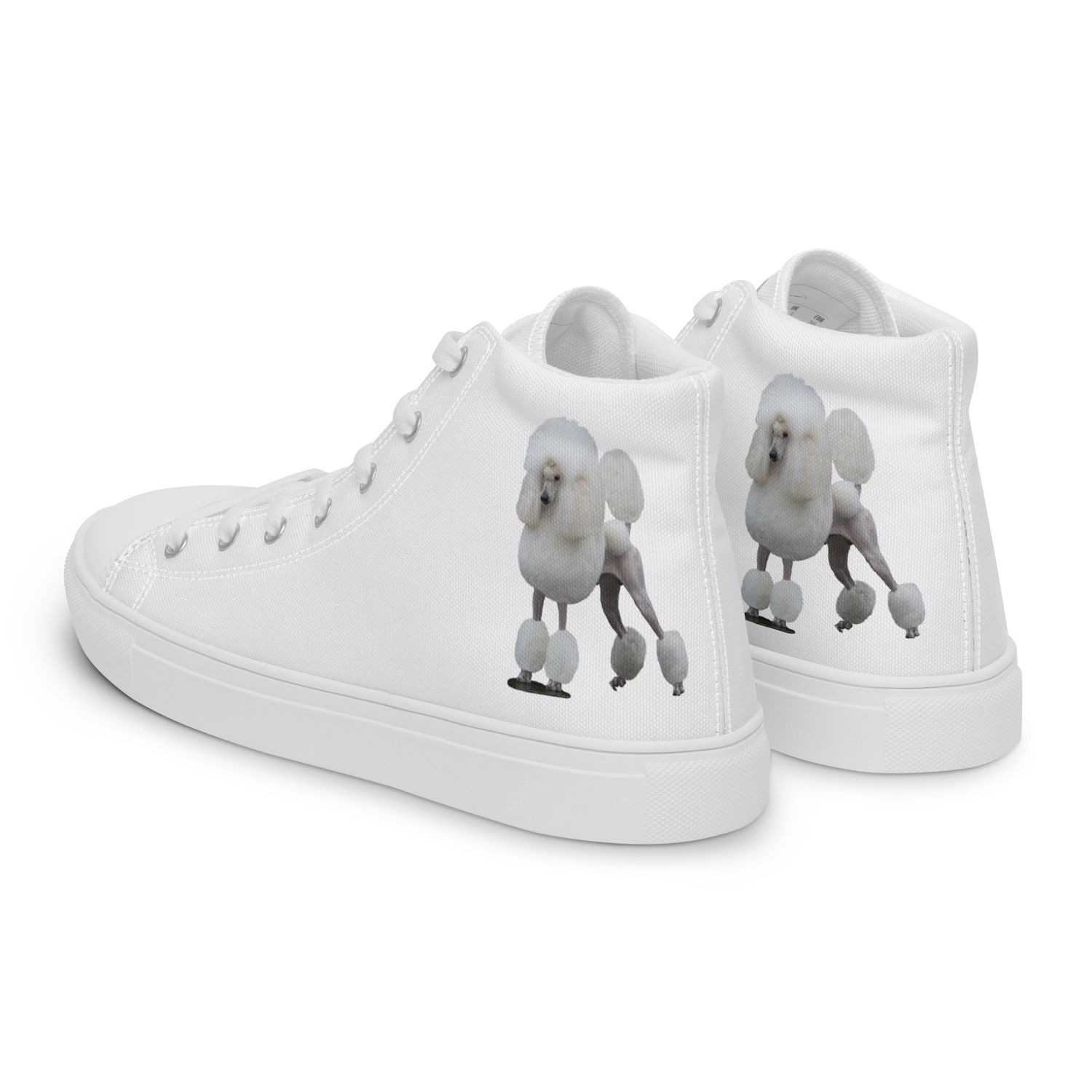 High-Top Leinenschuhe für Damen Pudel Design