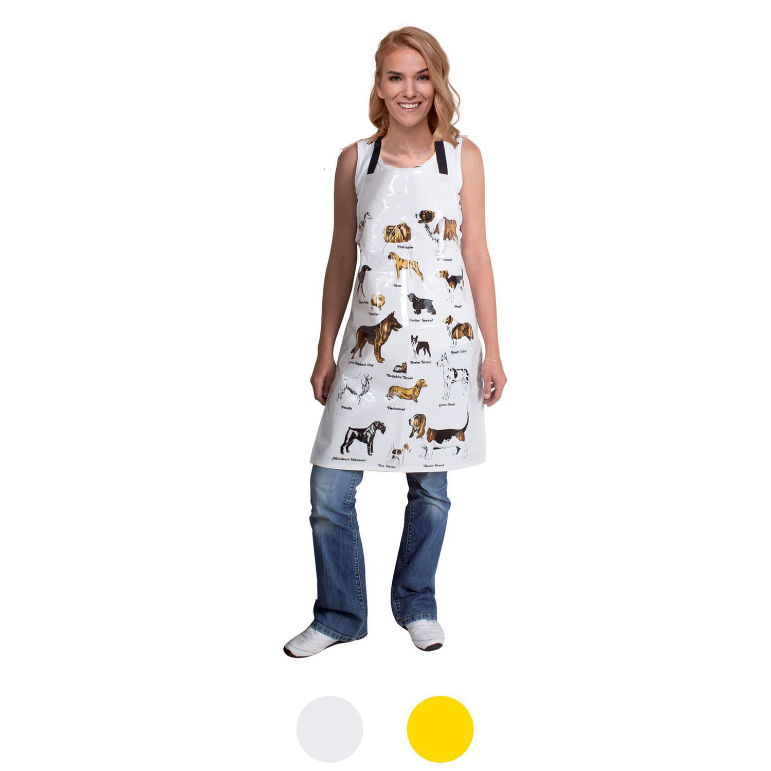 PVC Grooming Apron with Dog Pattern