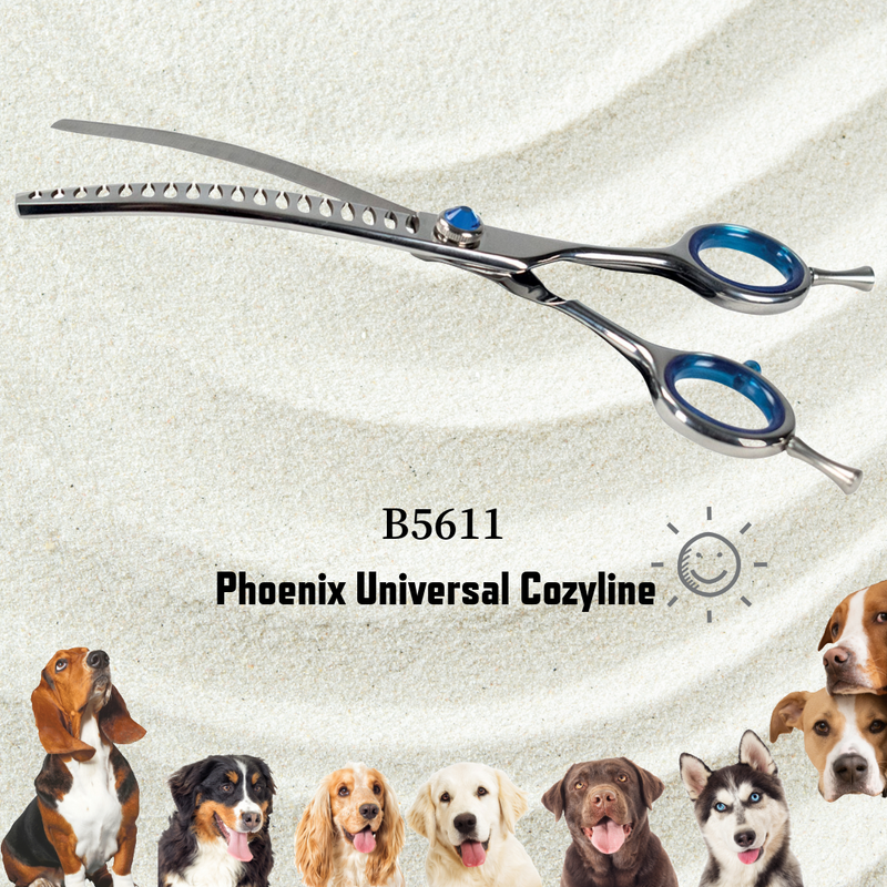Phoenix Universal Cozyline Chunker 16.5 cm - professional curved thinning scissor