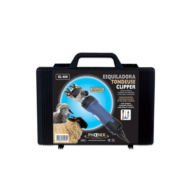 Phoenix Universal Grooming Clipper XL 600 – robust sheep clipper with accessories