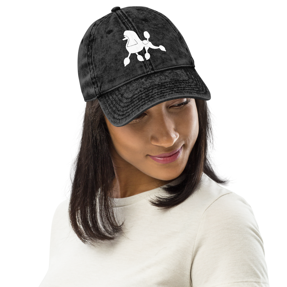 embroidered vintage cotton corduroy cap Conti-Poodle