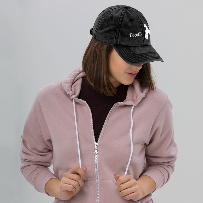 Embroidered Vintage Cotton Cord Cap – Poodle-Style
