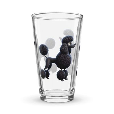 Collector&#39;s glass in poodle design &quot;Black Poodle&quot;