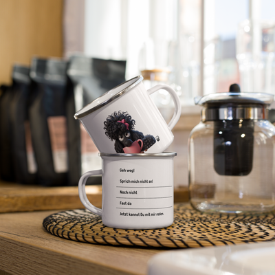 Enamel Mug &quot;Poodle Lady&quot;