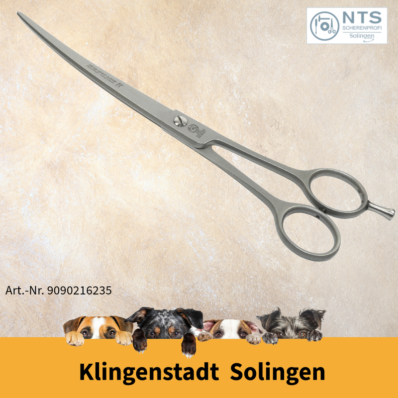 NTS curved grooming scissors, 9.0 inches (22.9 cm)