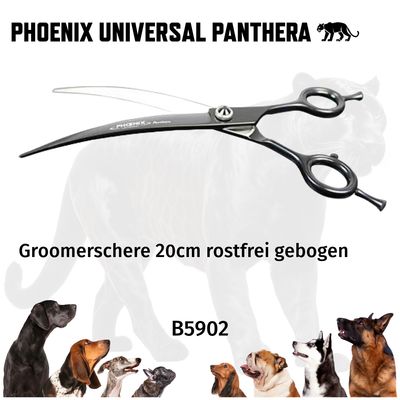 HOENIX UNIVERSAL PANTHERA CURVED GROOMING SCISSORS 20CM HOENIX UNIVERSAL PANTHERA CURVED GROOMING SCISSORS 20CM