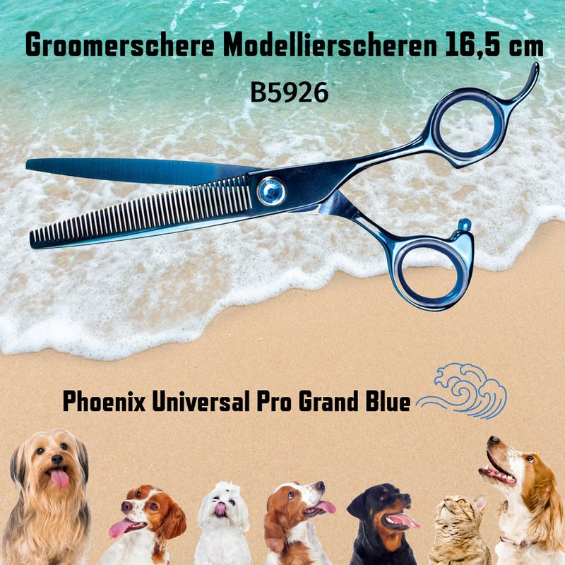 PHOENIX Universal Grand Bleu blending scissors – 16.5 cm, 46 teeth, high-quality design